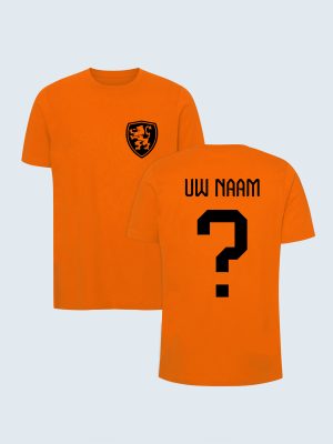 Nederlands elftal Oranje T-shirt, Met Eigen Naam en Nummer