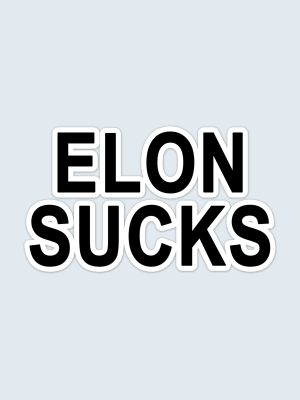 Elon Sucks, Klistermærke til bil, Bumper Sticker, Tesla
