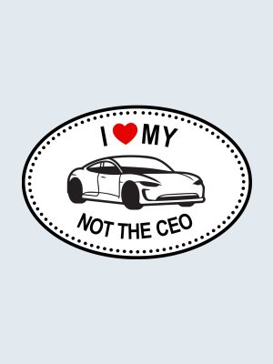 I Love My Tesla Not The CEO, Autosticker, Bumper Sticker, Tesla