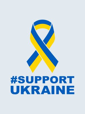 Support Ukraine solidaritetsrosett, Bilklistermärke, Bumper Sticker