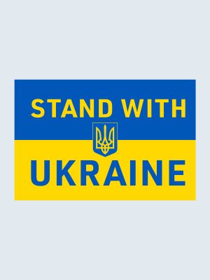 Stand With Ukraine Flag, Bilklistermärke, Bumper Sticker