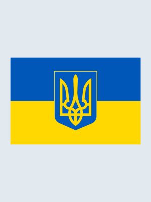 Ukrainas flagga och vapensköld, Bilklistermärke, Bumper Sticker