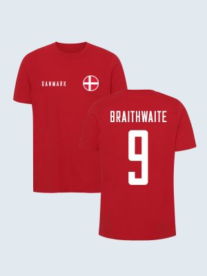 Denemarken Nationaal Elftal, T-shirt, Braithwaite 9