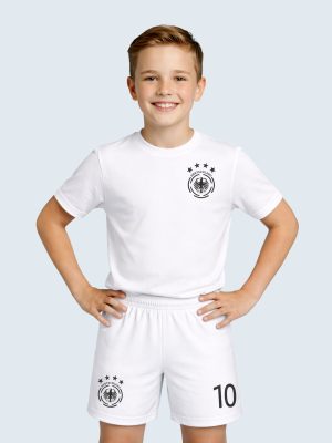 Germany, National Team Kit, Kids, T-shirt and Shorts, With Print, Own Name and Number
