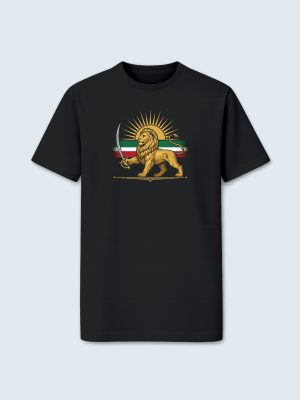 T-shirt, Iran, Frihed til Iran, Løve og flag